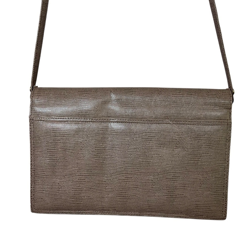 VTG 70s Jay Herbert New York Beige Reptile Lizard Leather Shoulder Bag Purse - Picture 5 of 16